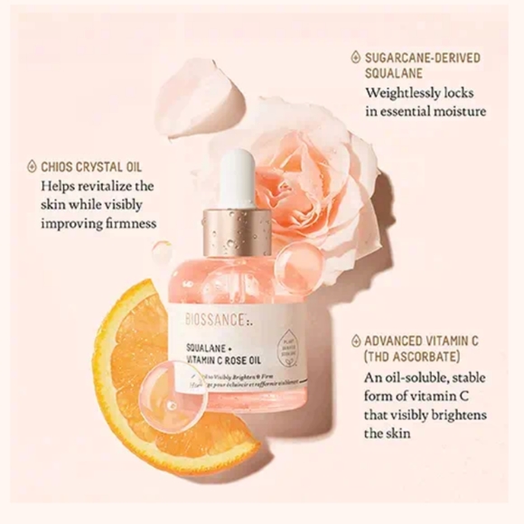 Biossance Squalane + Vitamin C Rose Oil 30ml - Picture 2 of 6